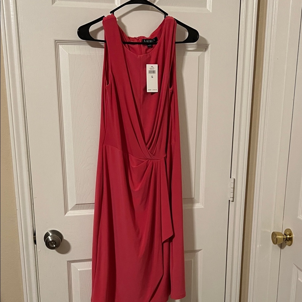 Ralph Lauren Asymmetrical Red Dress